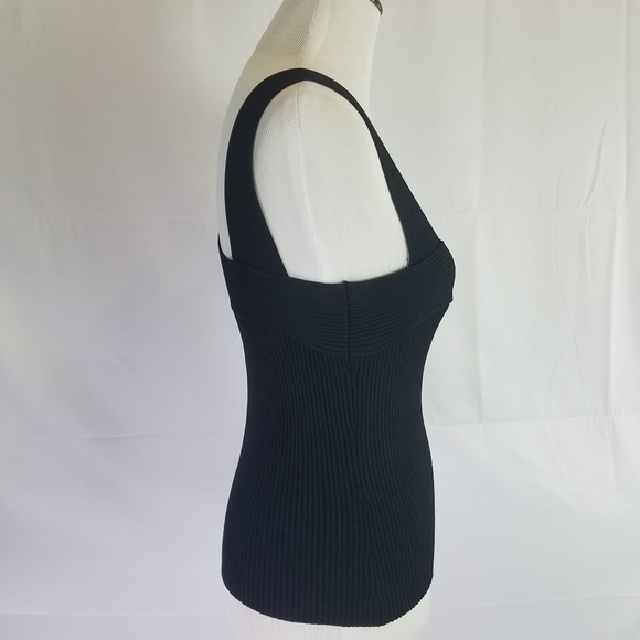 Hadi Collection black asymmetrical tank top blouse - Picture 4 of 8